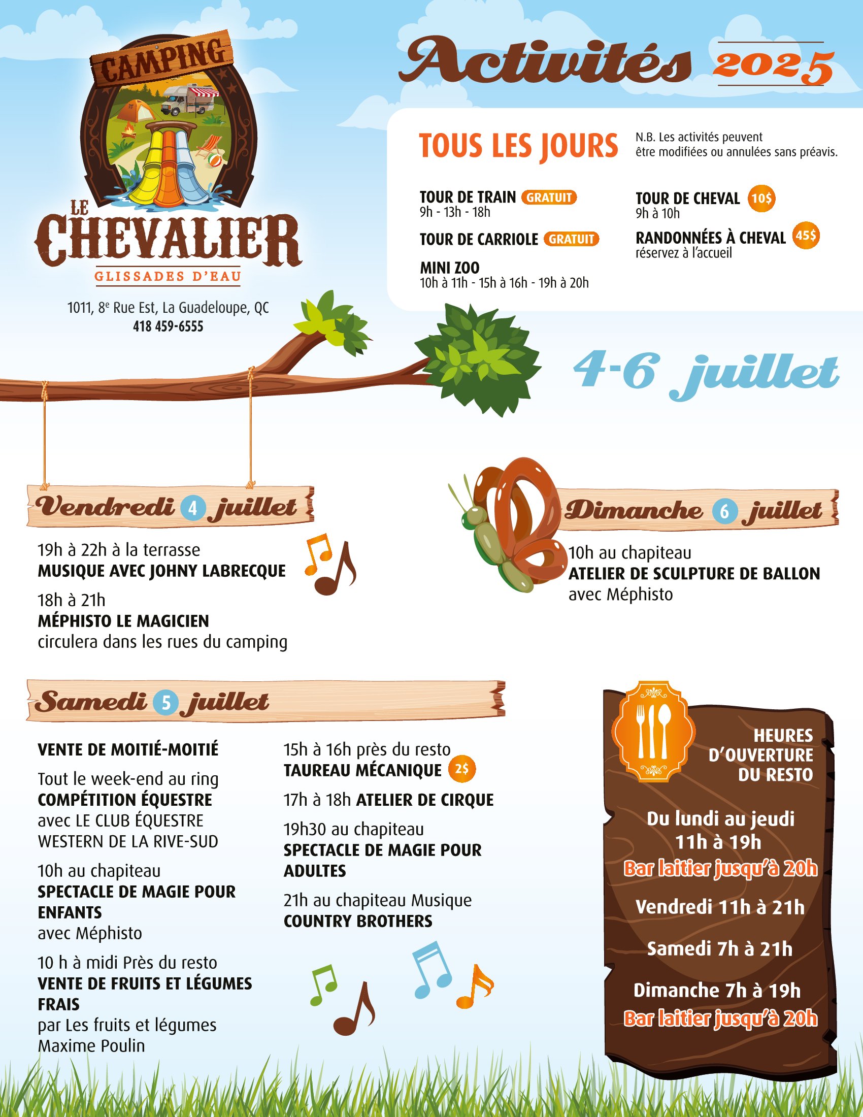 CAMPING ACTIVITES 4 6 juillet 2025